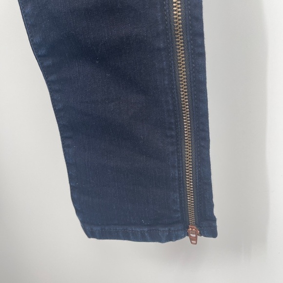 Rag & Bone Ankle Zippers Skinny Jeans Dark Blue Size 26 - Picture 3 of 6